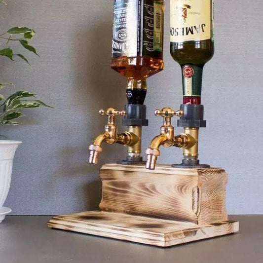 🍺Wooden Faucet Shape Liquor Alcohol Whiskey Drinks Dispenser
