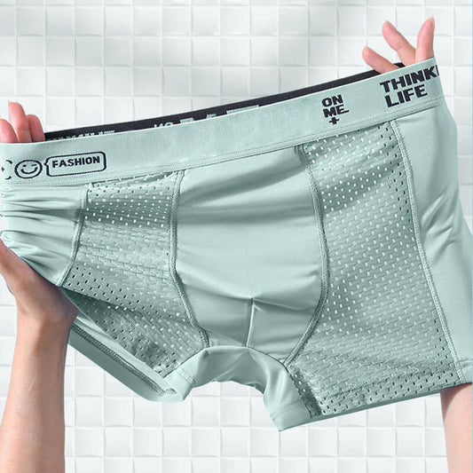 🔥Men's Ice Silk Breathable Mesh Boxer Briefs(4 Piece Set)