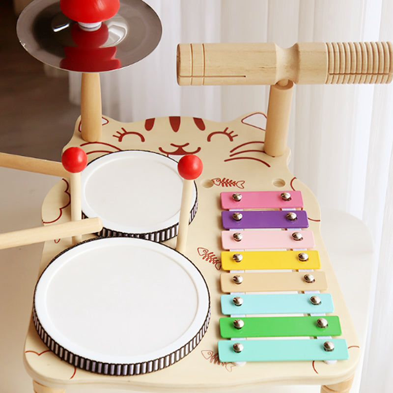 Wooden Multi-function Drum Set