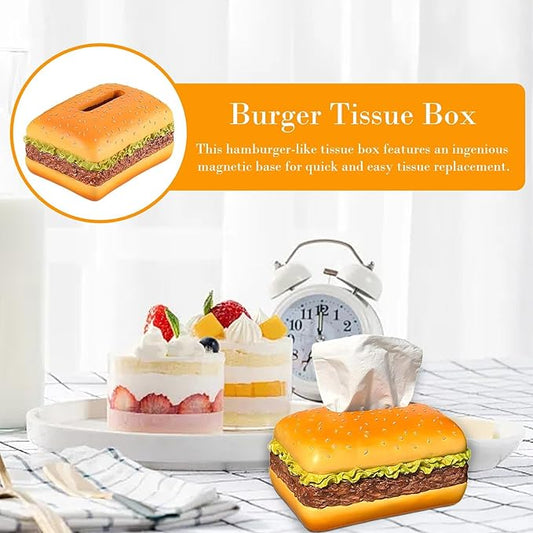 🔥Funny Hamburger Tissue Box