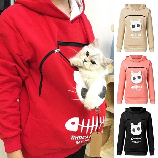 ๐ฅ Cat Lovers Hoodie Cuddle Pouch