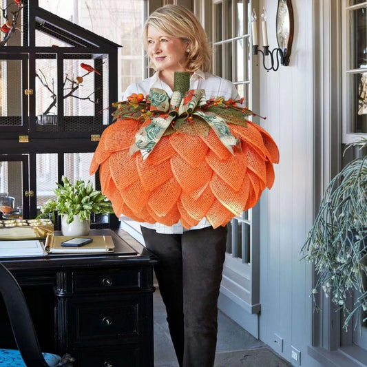 ๐ Farmhouse Pumpkin Wreath For Front Door