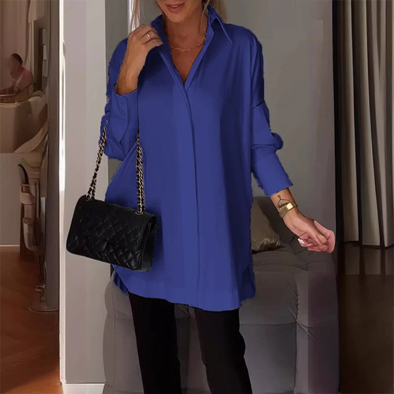 ⏳Women Casual Side Slit Shirt
