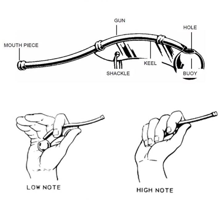 Pure Handmade Brass r Finely Made Sailor's Whistle