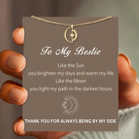 🔥To My Bestie Necklace - ''Thank you for always being by my side''👩❤️👩