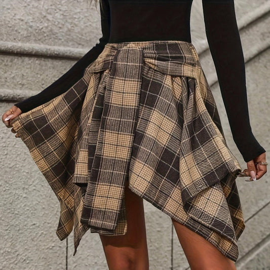 🎉Women's Plaid High Waisted Pleated Skirt