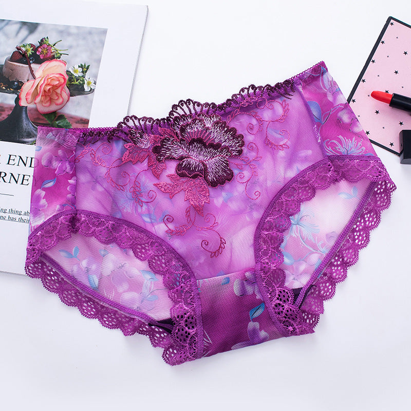 🔥Antibacterial cotton panty with lace embroidery