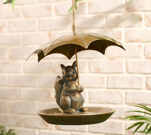 Girl Next Door Animal Bird Feeder with Umbrella