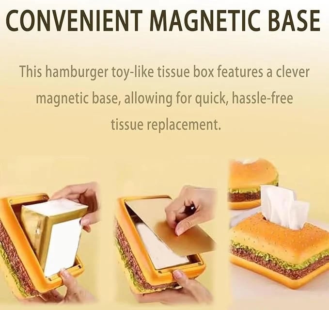🔥Funny Hamburger Tissue Box