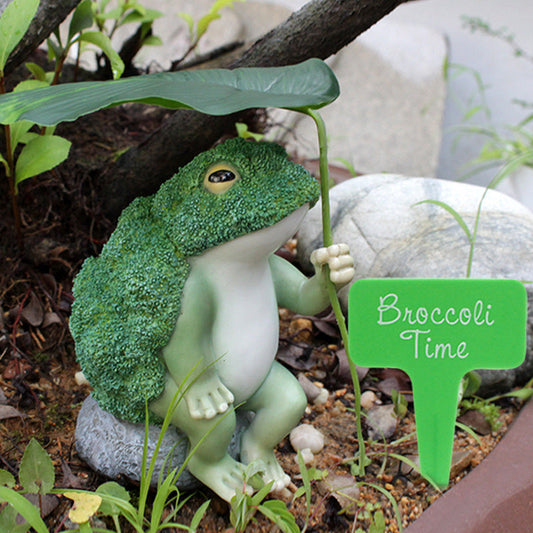 Simulated Broccoli Frog Ornament