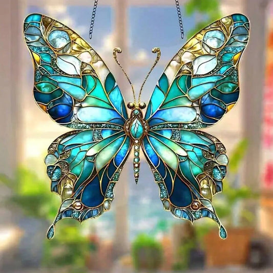 Majestic Butterfly Stained Hanging (8 inches)