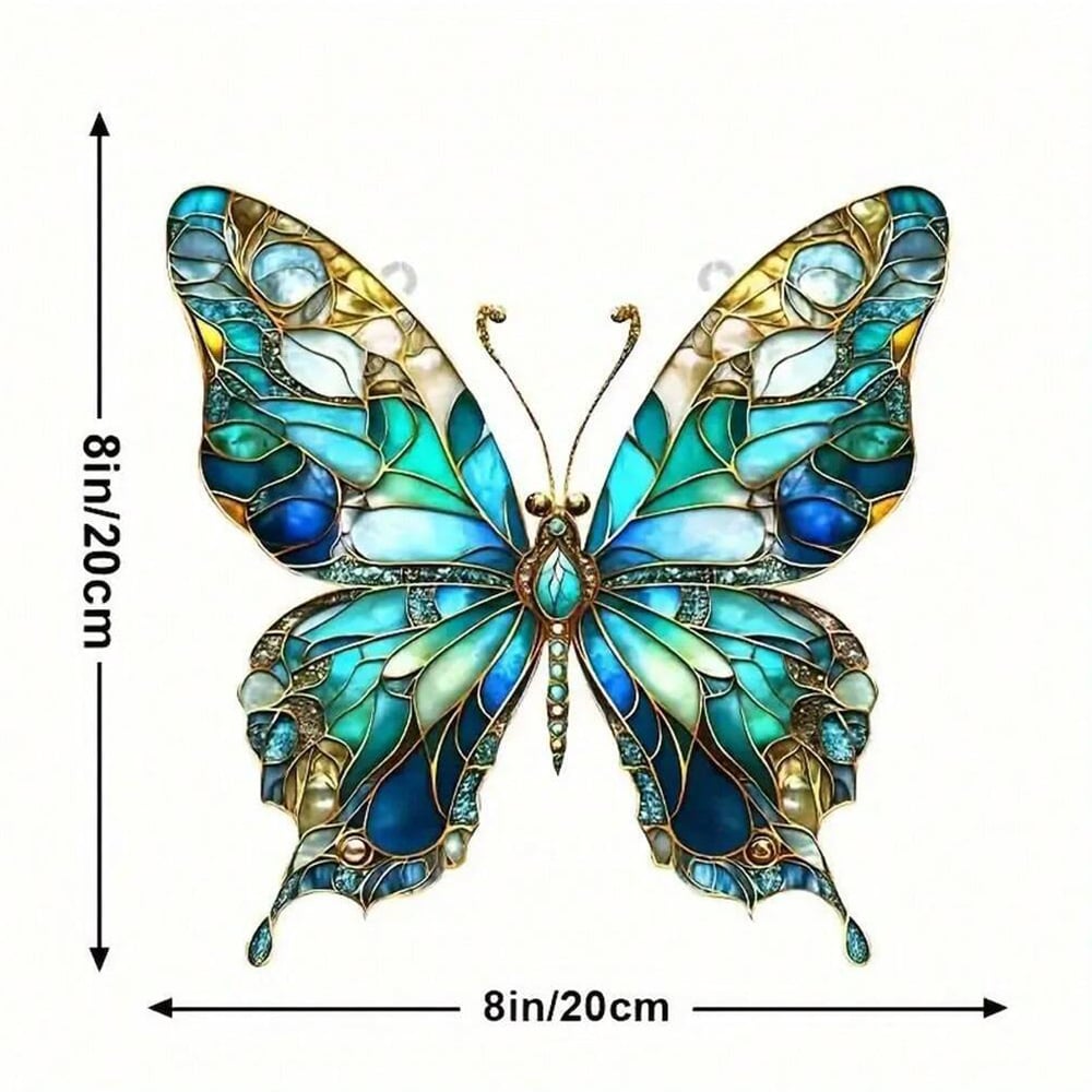 Majestic Butterfly Stained Hanging (8 inches)
