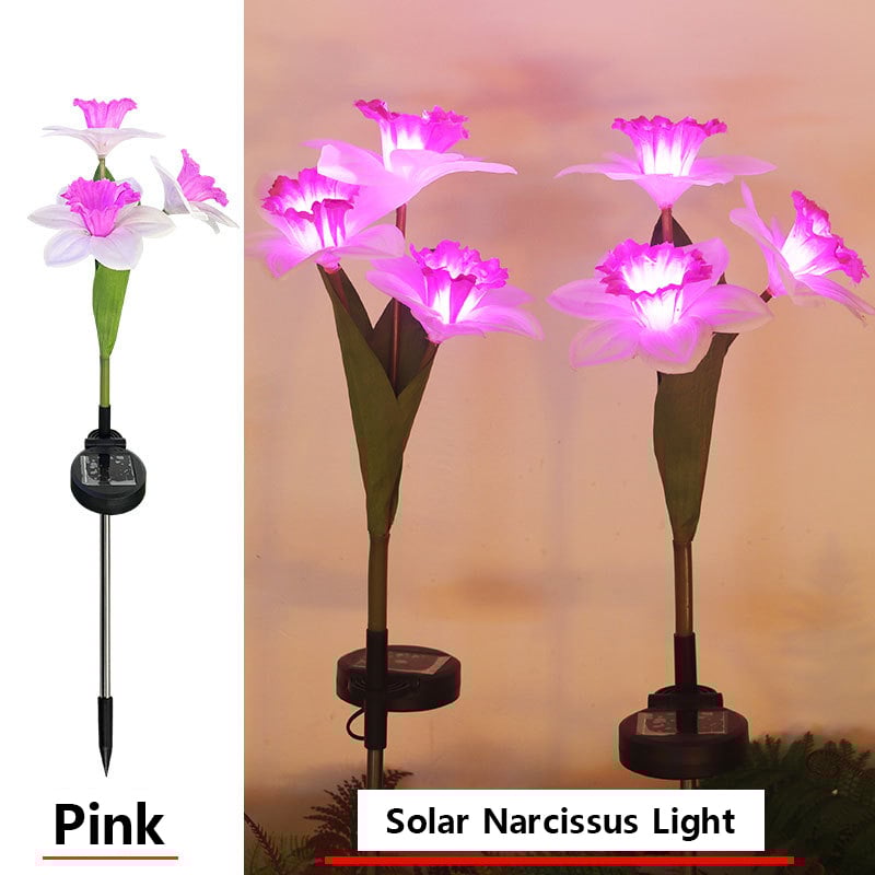 Waterproof Solar Narcissus Flowers Landscape Lights