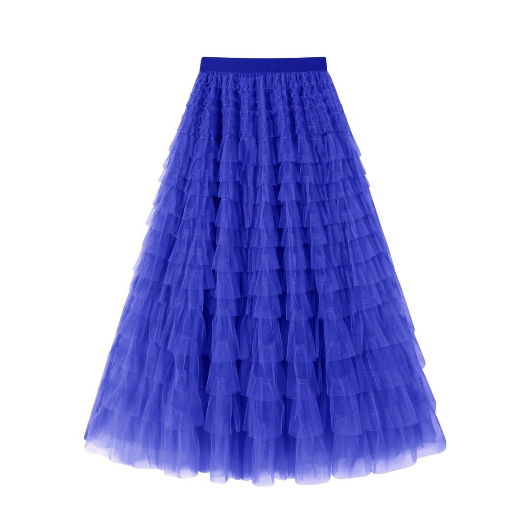 Women's Multi-Layered Tulle Midi Skirt