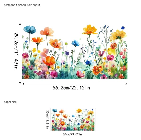 💐💞Colorful Floral Bouquet Window Sticker
