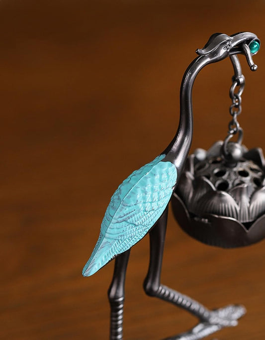 Lotus Crane Ornaments & Aromatherapy Diffuser