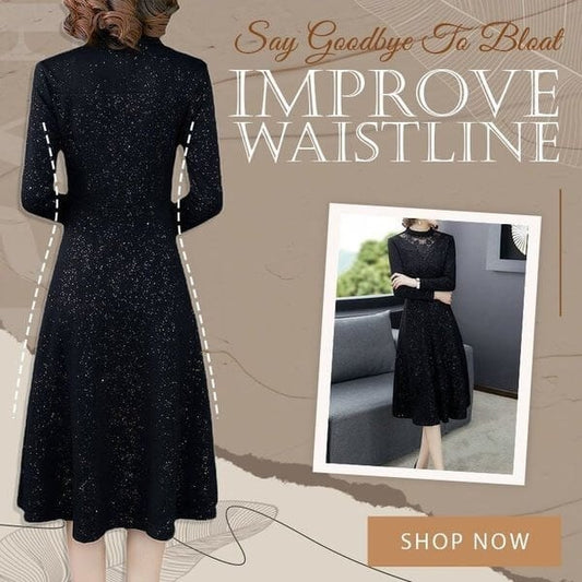 Dress embroidered with lace