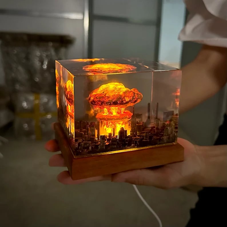 Nuclear Explosion Bomb Mushroom Cloud Lamp
