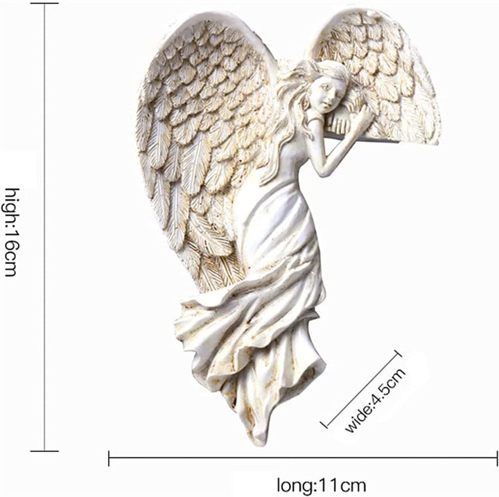 Door Frame Angel Wing Sculpture Retro Wall Decoration Frame Angelš„