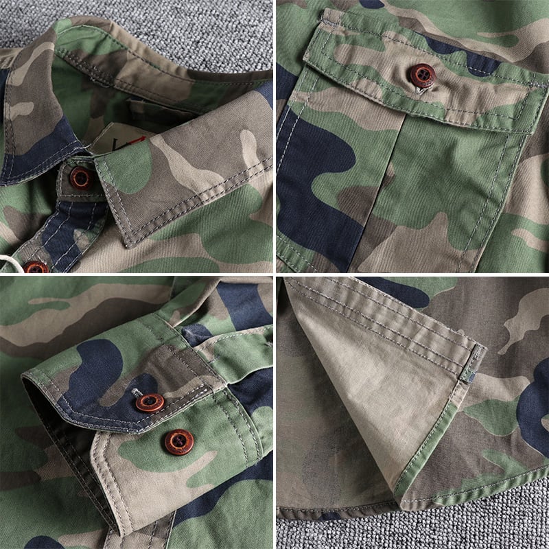 MEN CAMOUFLAGE CARGO SHIRTS