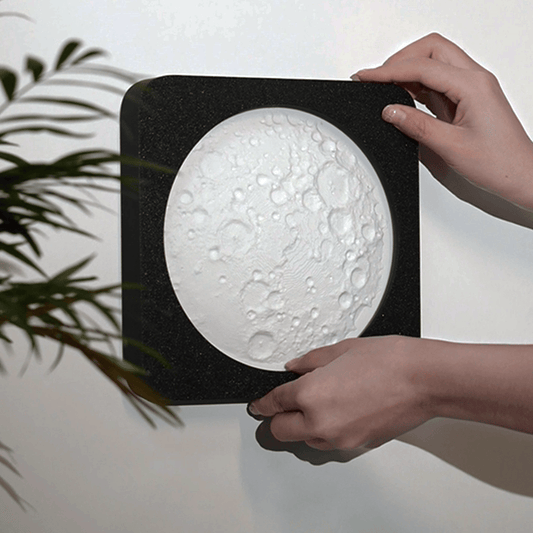 🌕 3D Printed Moon Lamp with Smart Touch and Stepless Dimming Night Light