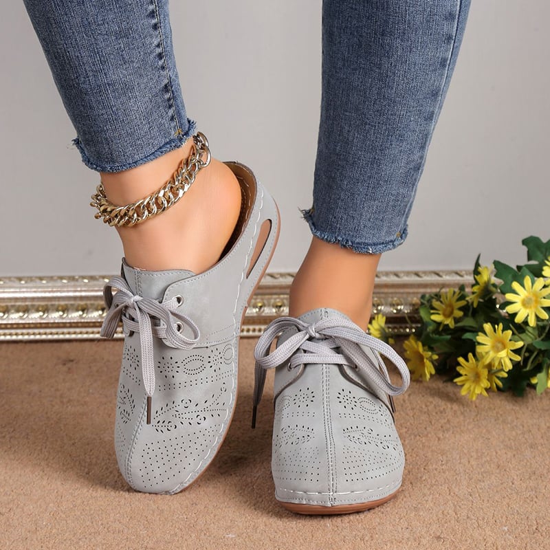 🔥New Women's Sculpted Wedge Heel Thick Leather Shoes