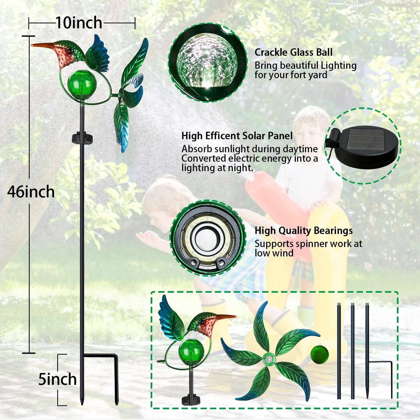 š„Solar Outdoor Decorative Wind Spinner