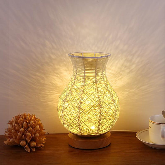 Rattan Vase Table Lamp