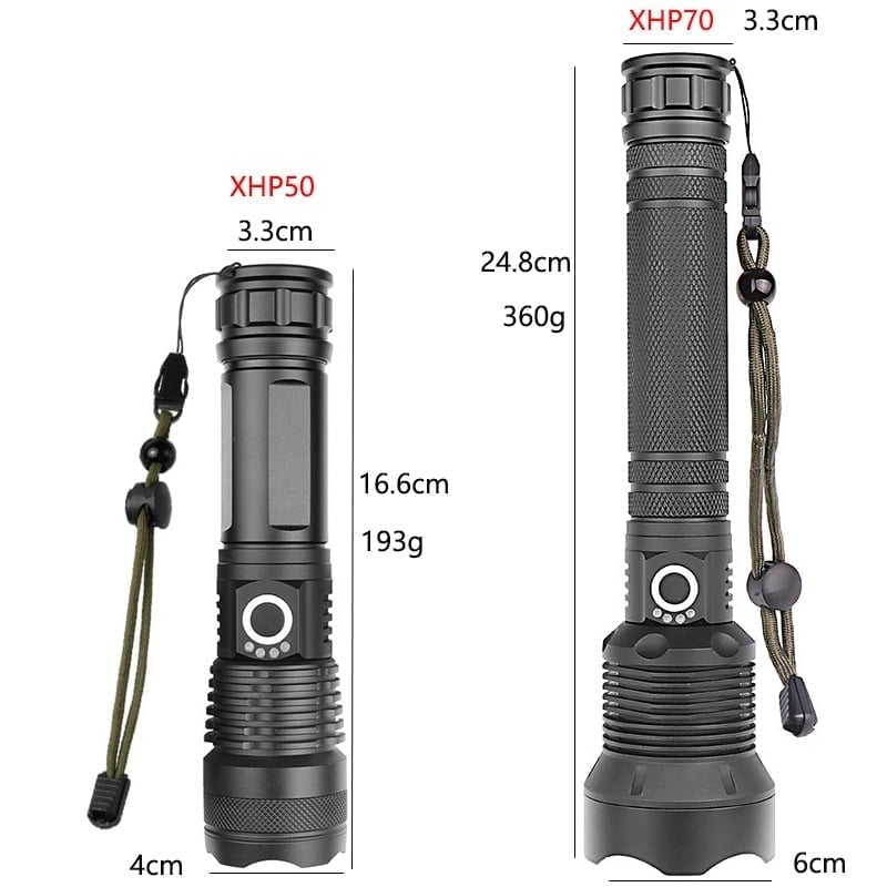 🔥 - LED Rechargeable Tactical Laser Flashlight 90000 High Lumens