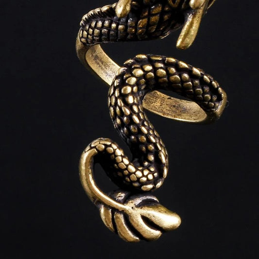🔥BUY 1 GET 1 FREE - Vintage Punk Dragon Animal Wrap Ring