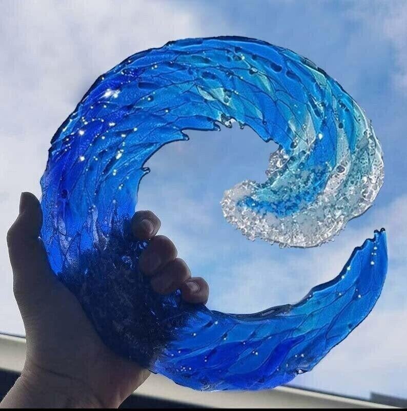 🌊Flash Sale 49% OFF - Ocean Wave Fused Resin Sculpture