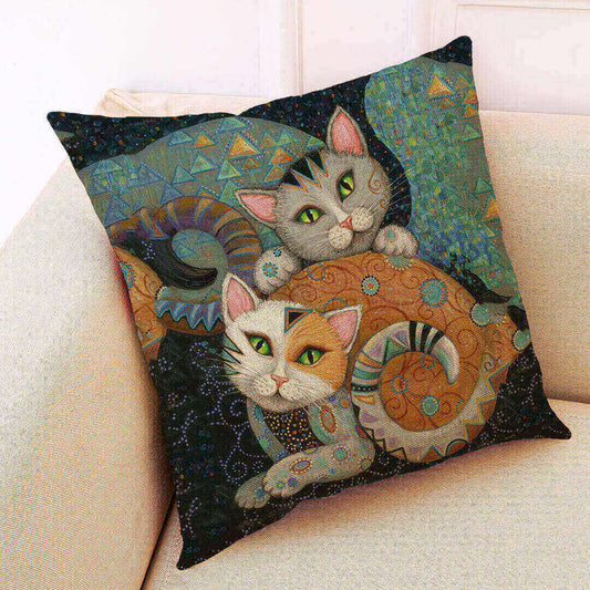 Gustav Klimt Cats Art Pillowcases