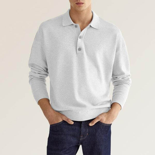 🍂Men's Spring And Autumn Fashion Casual Loose Lapel Long Sleeve Polo Shirt