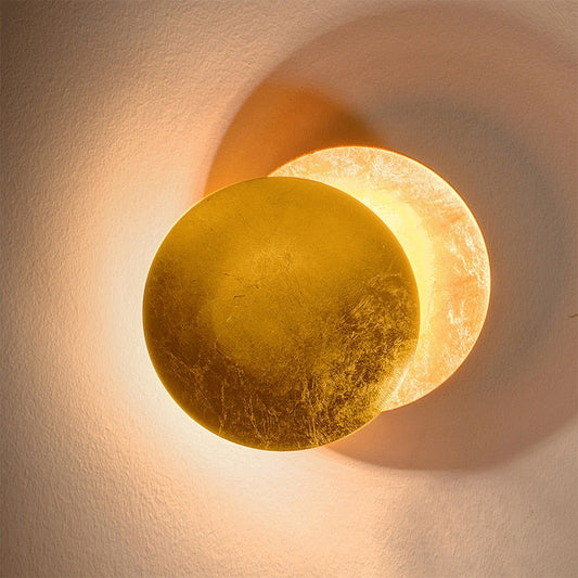GoldVeil - Nordic Modern Creativity Bedroom Eclipse LED Art Wall Sconce Lamp