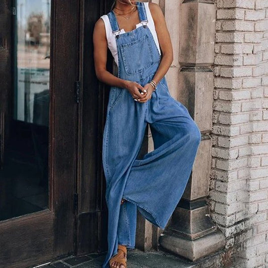 ๐ฅ Women's Loose Adjustable Strap Wide Leg Denim