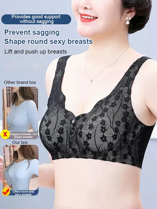 Front closure anti-sagging seamless bra for woman