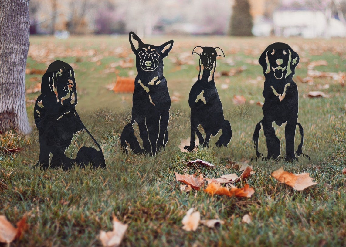 Flat Coated Retriever Metal Silhouette