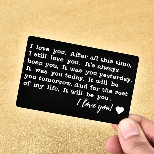 ๐ฅ๐ฅ - Mini Laser Engraved Wallet Card, Commemorative Card