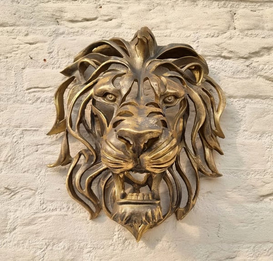 RARE FIND LARGE LION HEAD WALL MOUNTED ART SCULPTURE🎁