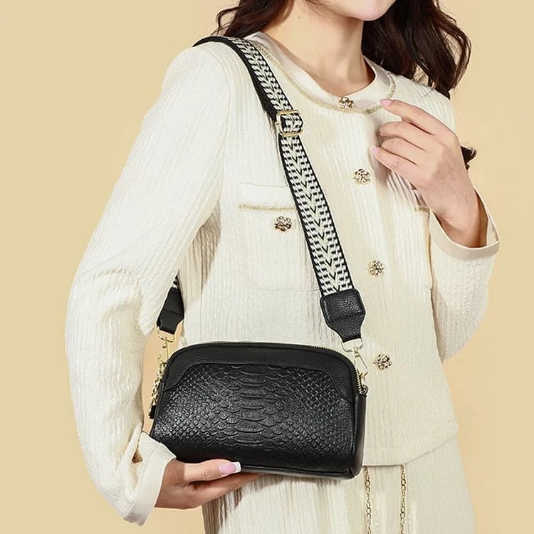 🔥First Layer Cowhide Crossbody Bag Alligator Pattern Women Shoulder Bag for Work