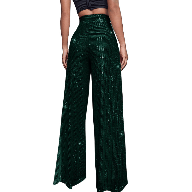 Sequin stretch pants