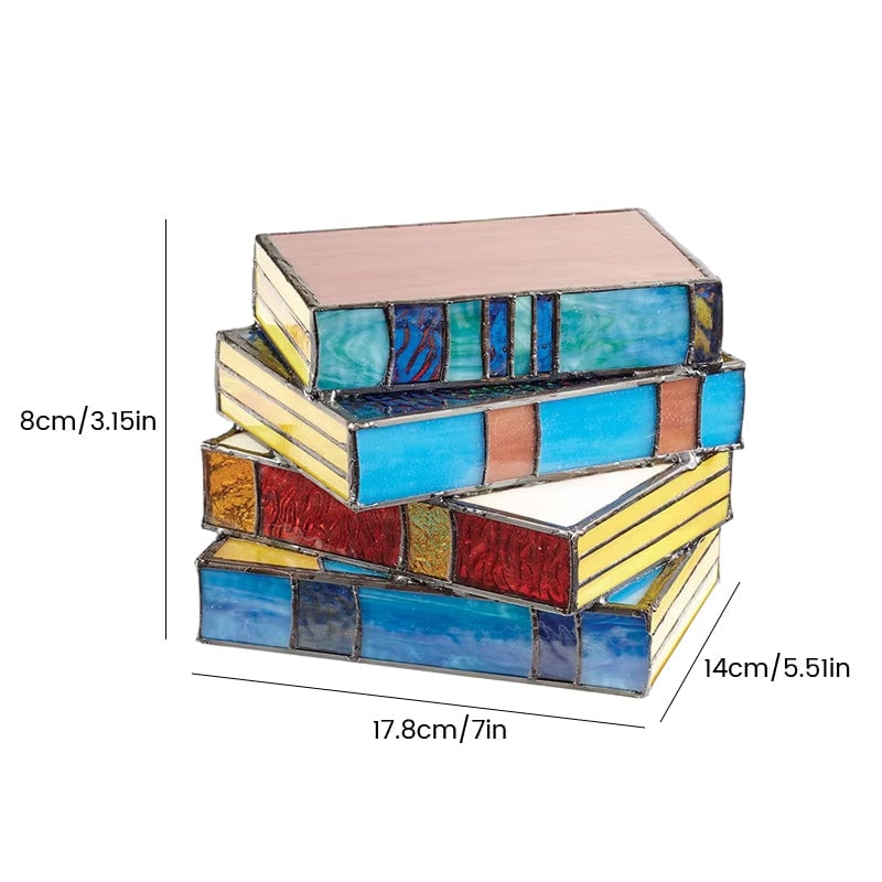 š„Stained Stacked Books Lampš