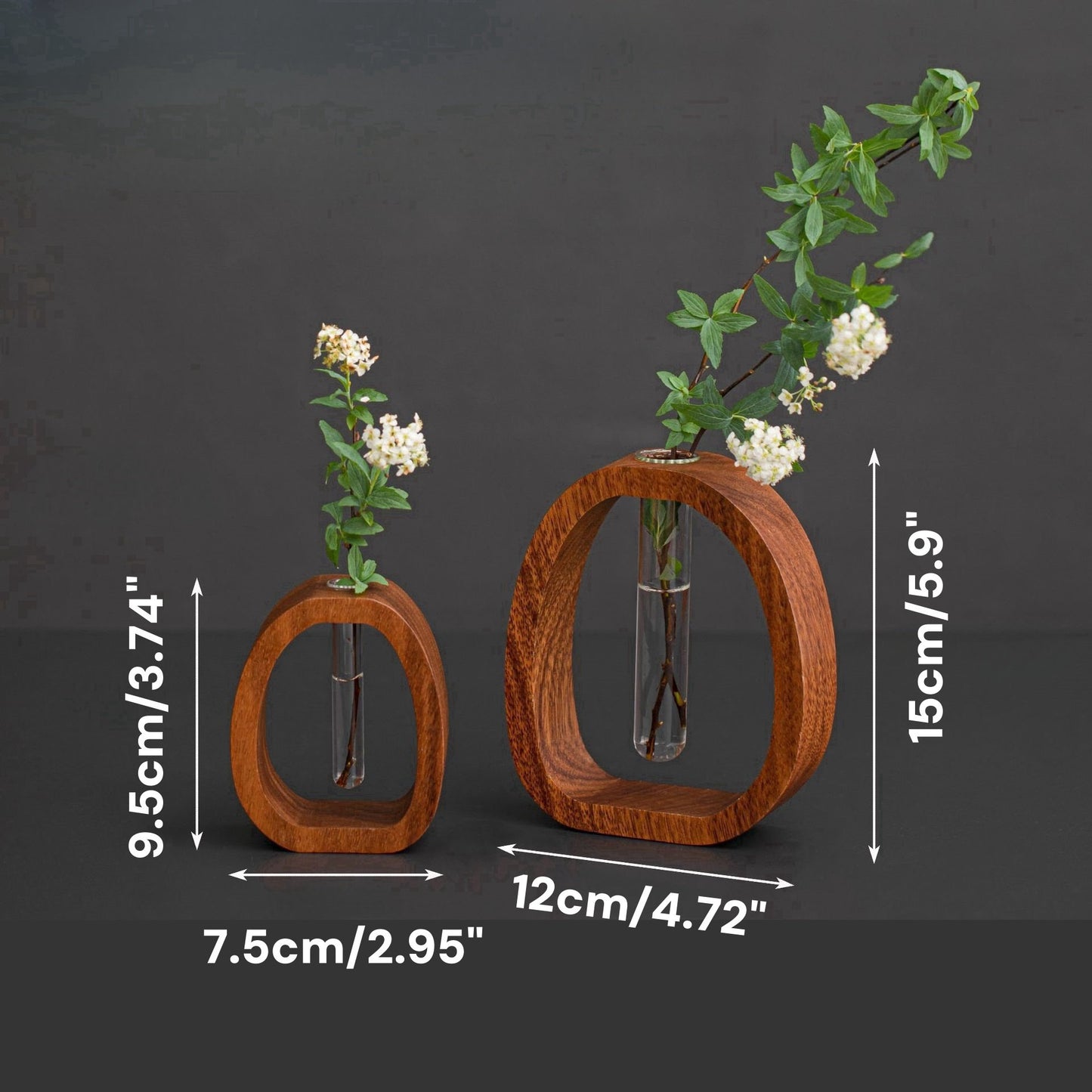 ✨Solid Wood Glass Vase