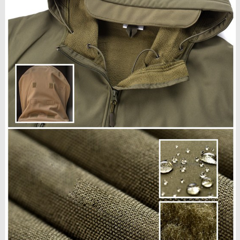Men's outdoor assault jacket thickened hooded coat