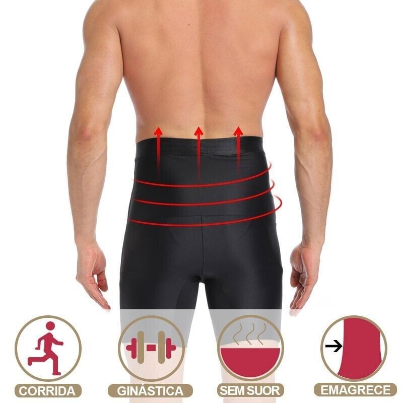 Men's Silicone Non-Slip High Waist Shapewear Boxer Briefs