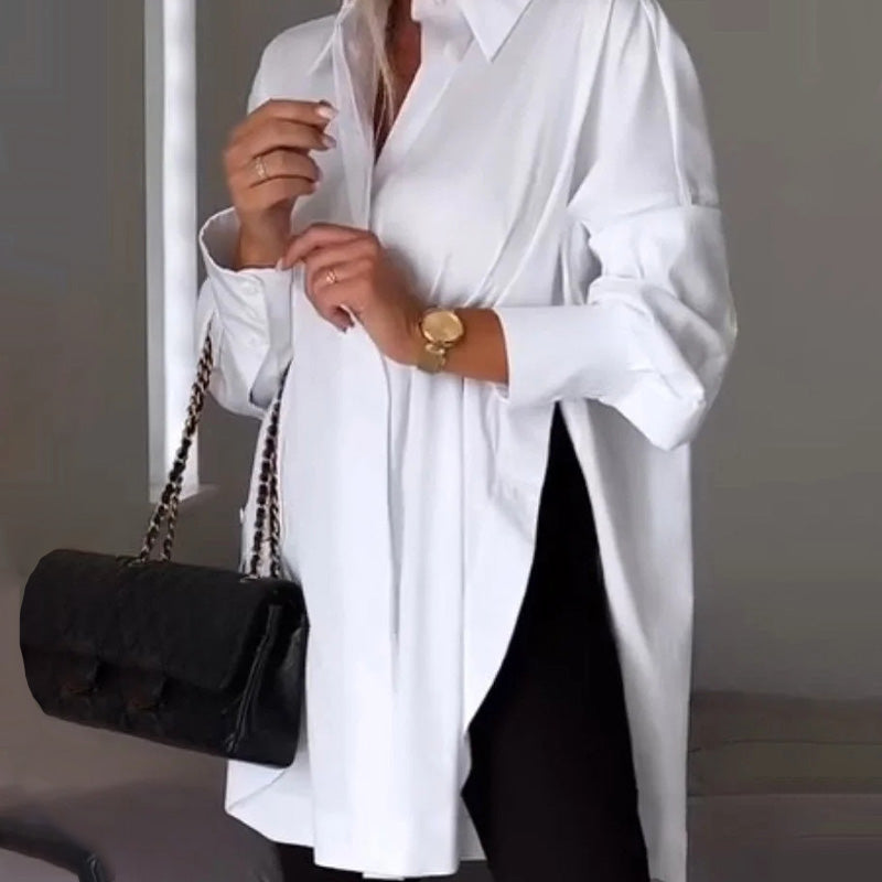 ⏳Women Casual Side Slit Shirt