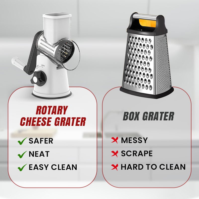 🔥Multifunctional Manual Rotary Grater & Chopper