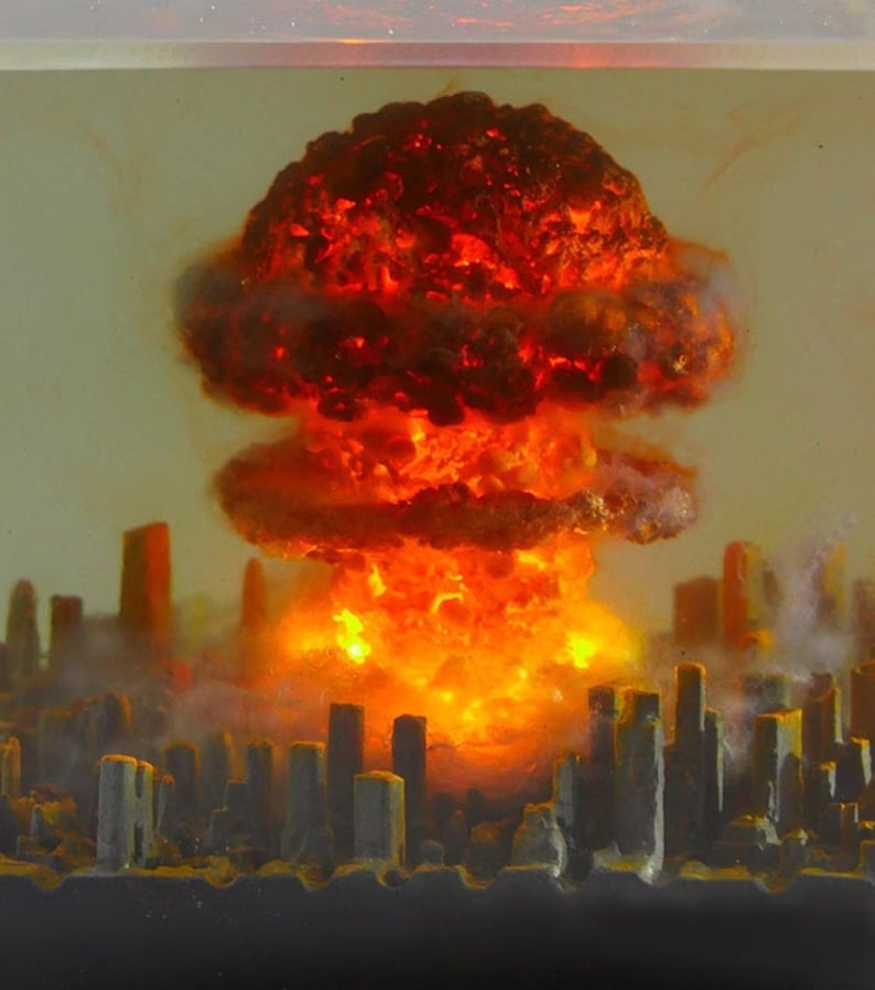 Nuclear Explosion Bomb Mushroom Cloud Lamp