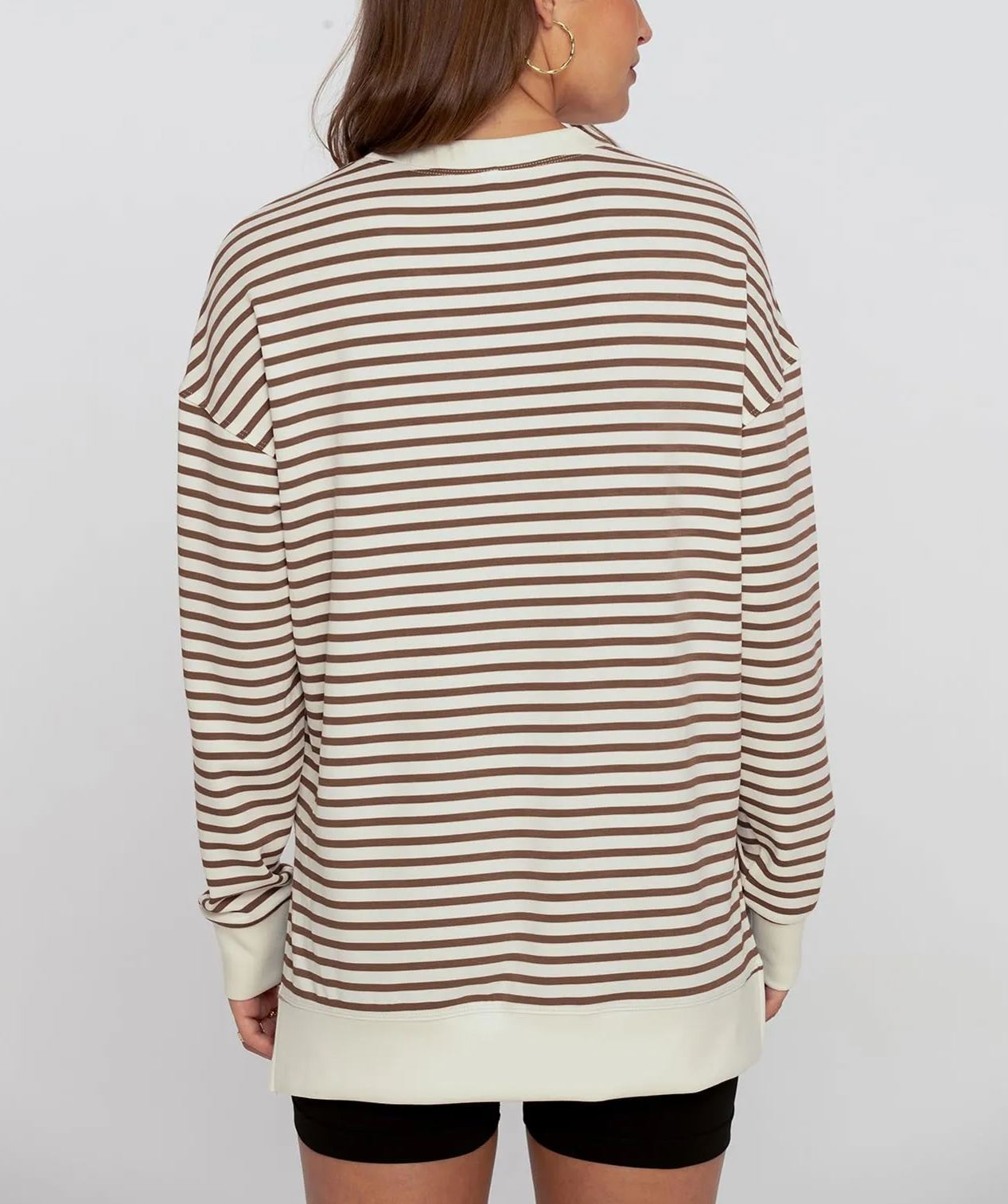 Women Long Sleeve Crew Neck Sweatshirt Casual Loose Shirt Top