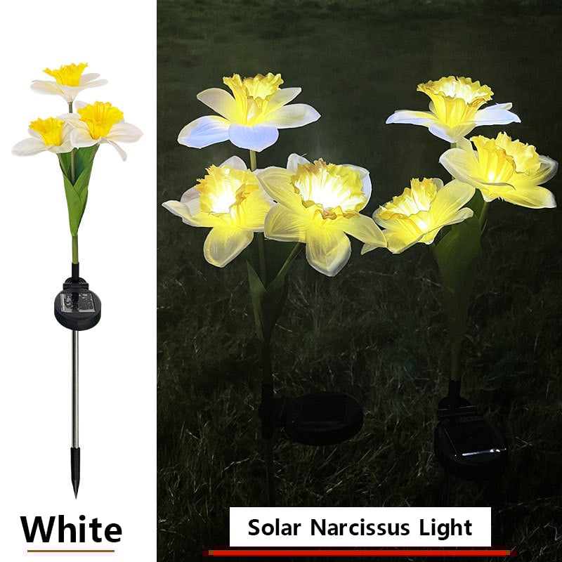 Waterproof Solar Narcissus Flowers Landscape Lights